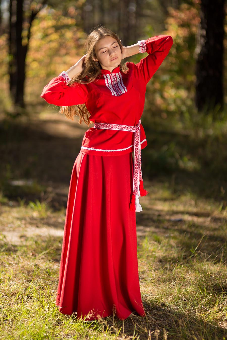 Underwear Women in Slavic costumes in Nur-Sultan