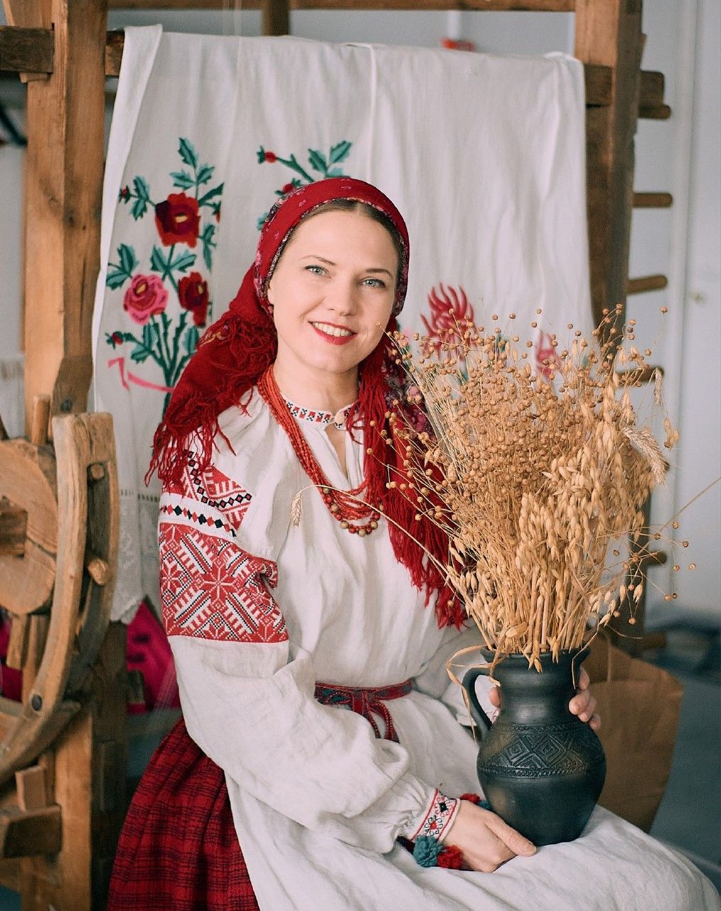 Women in Slavic costumes in Nur-Sultan