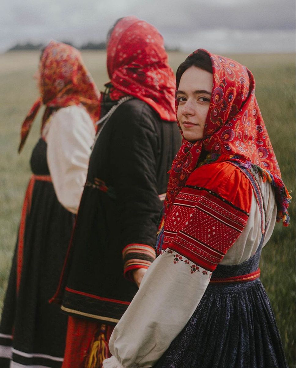 Women in Slavic costumes in Nur-Sultan