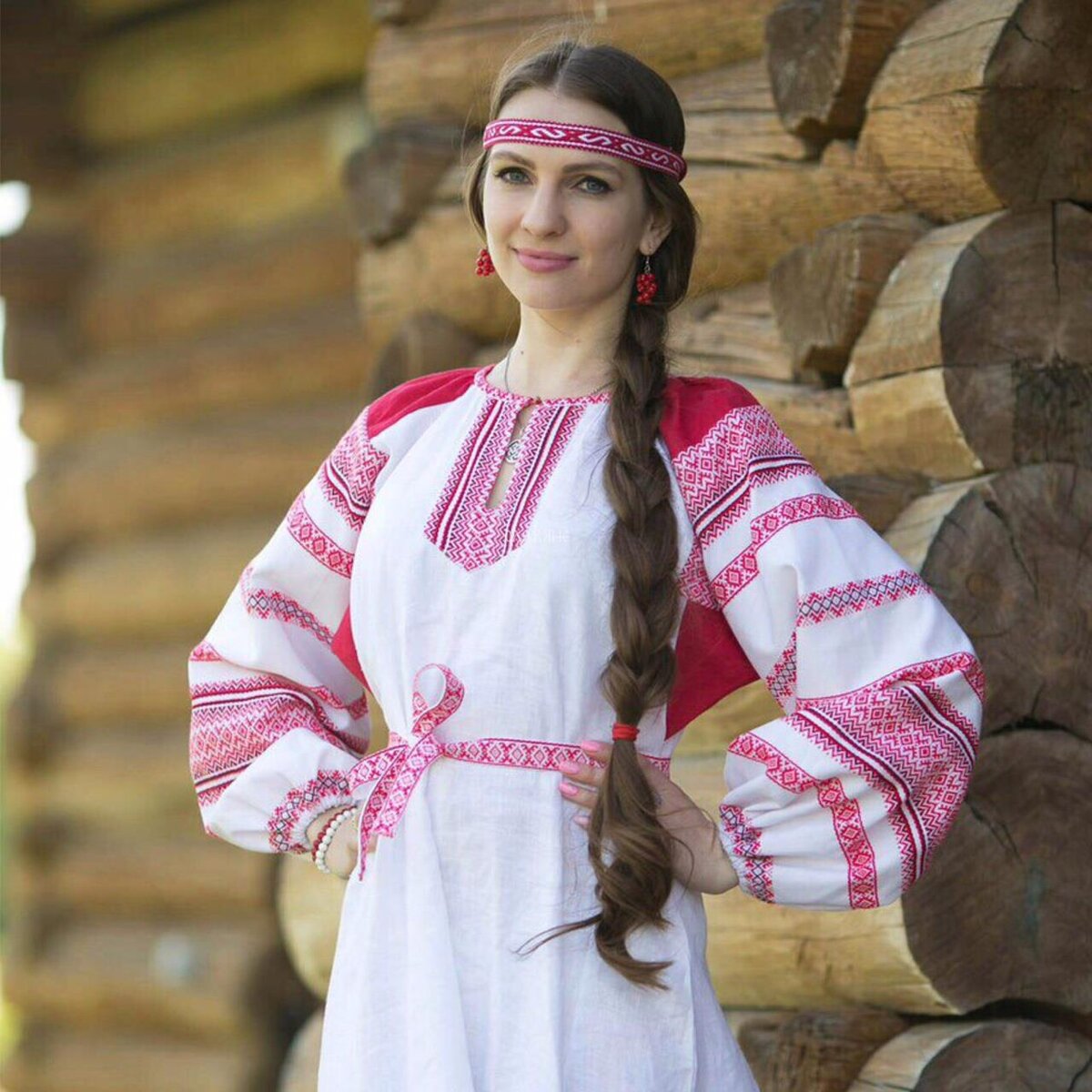Girls in Slavic costumes in Nur-Sultan