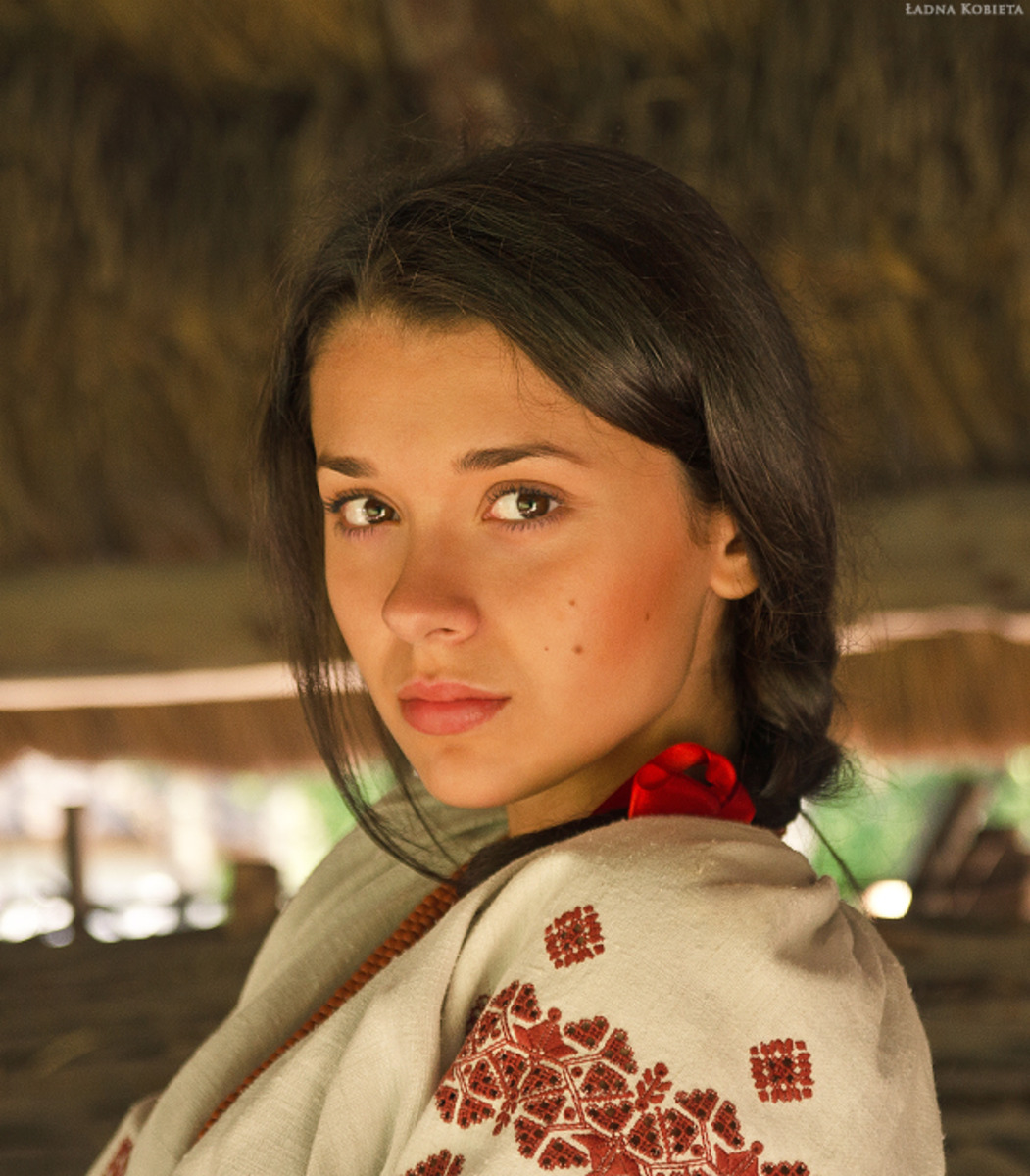 Girls in Slavic costumes in Nur-Sultan