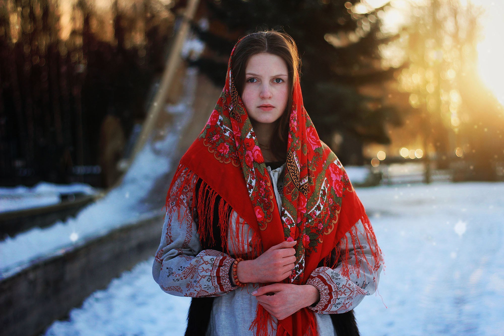 Girls in Slavic costumes in Nur-Sultan