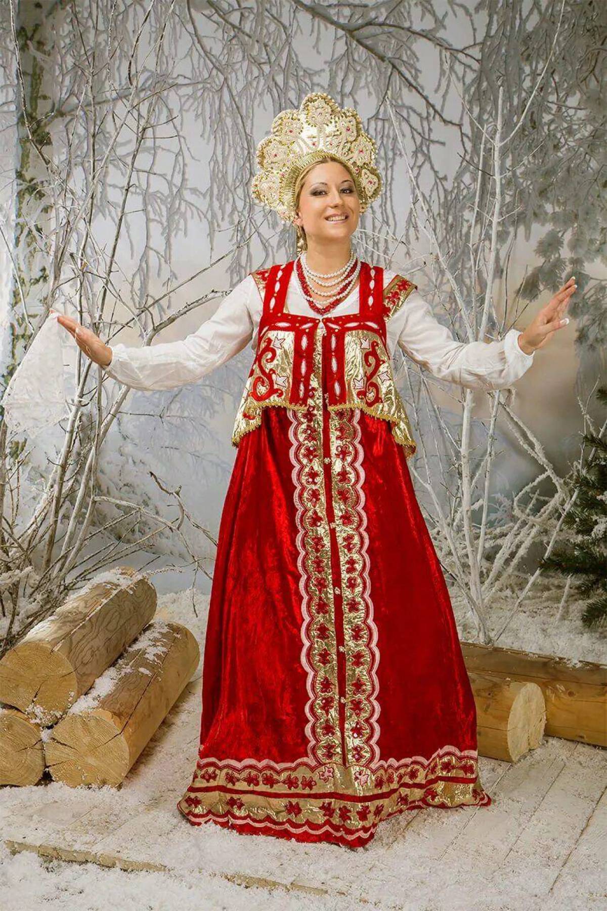 Girls in Slavic costumes in Nur-Sultan