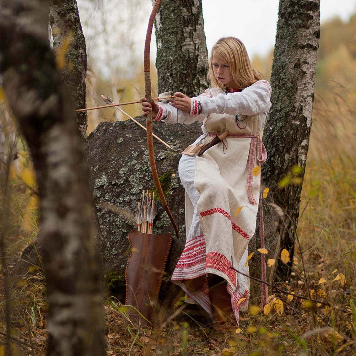 Sexy photo Girls in Slavic costumes in Nur-Sultan