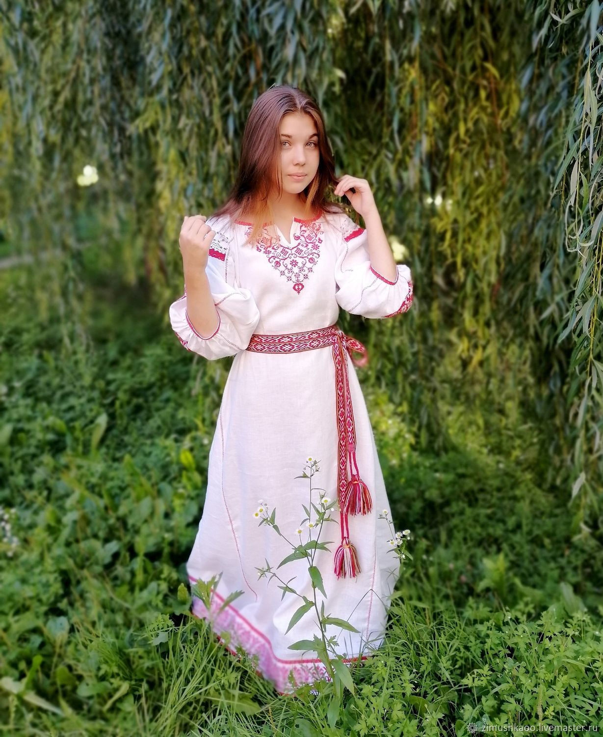 Girl Girls in Slavic costumes in Nur-Sultan